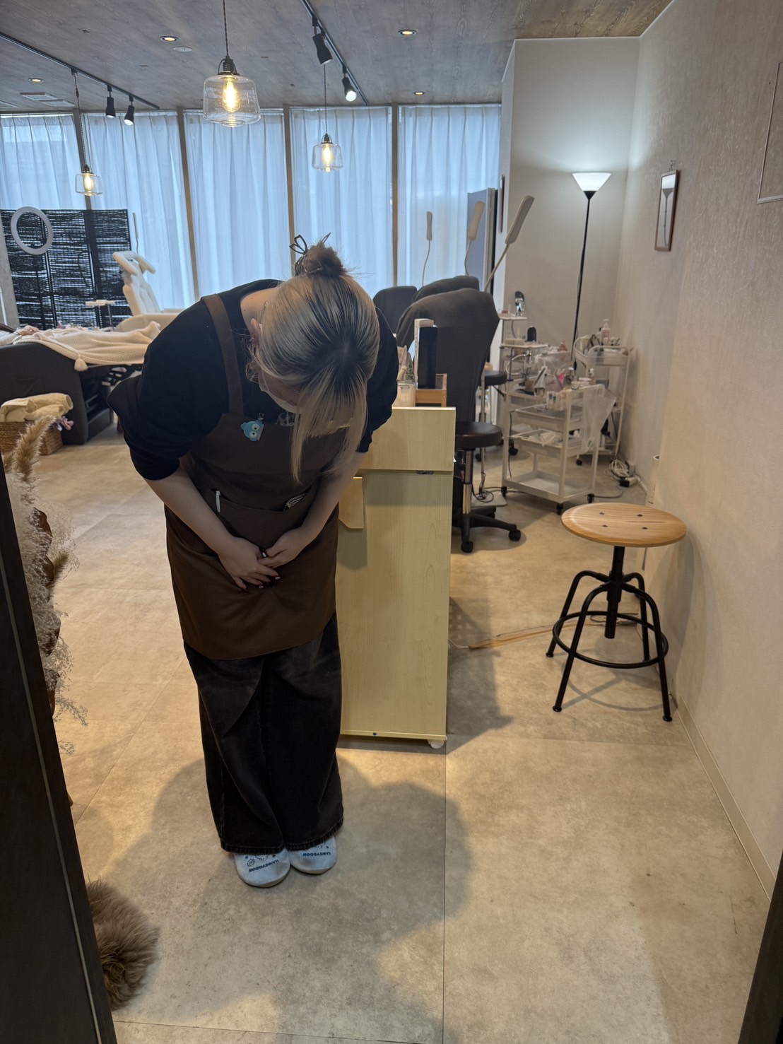 営業終了の様子